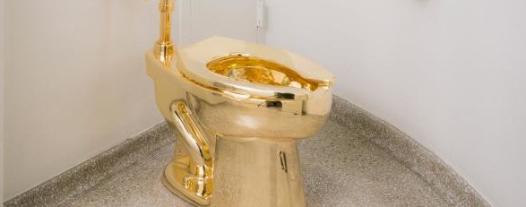 gouden toilet