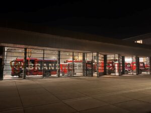 foto van de brandweergarage in Harderwijk